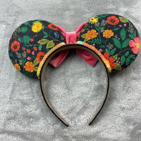 Disney Flower and Garden Minnie Mouse Ears Custom Made Headband Adult Size - Picture 6 of 6